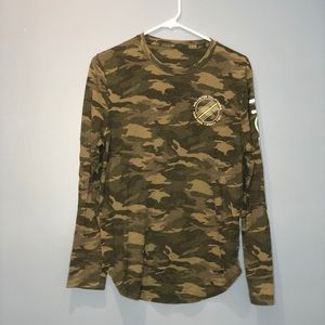 Hollister Green Camo Long Sleeve